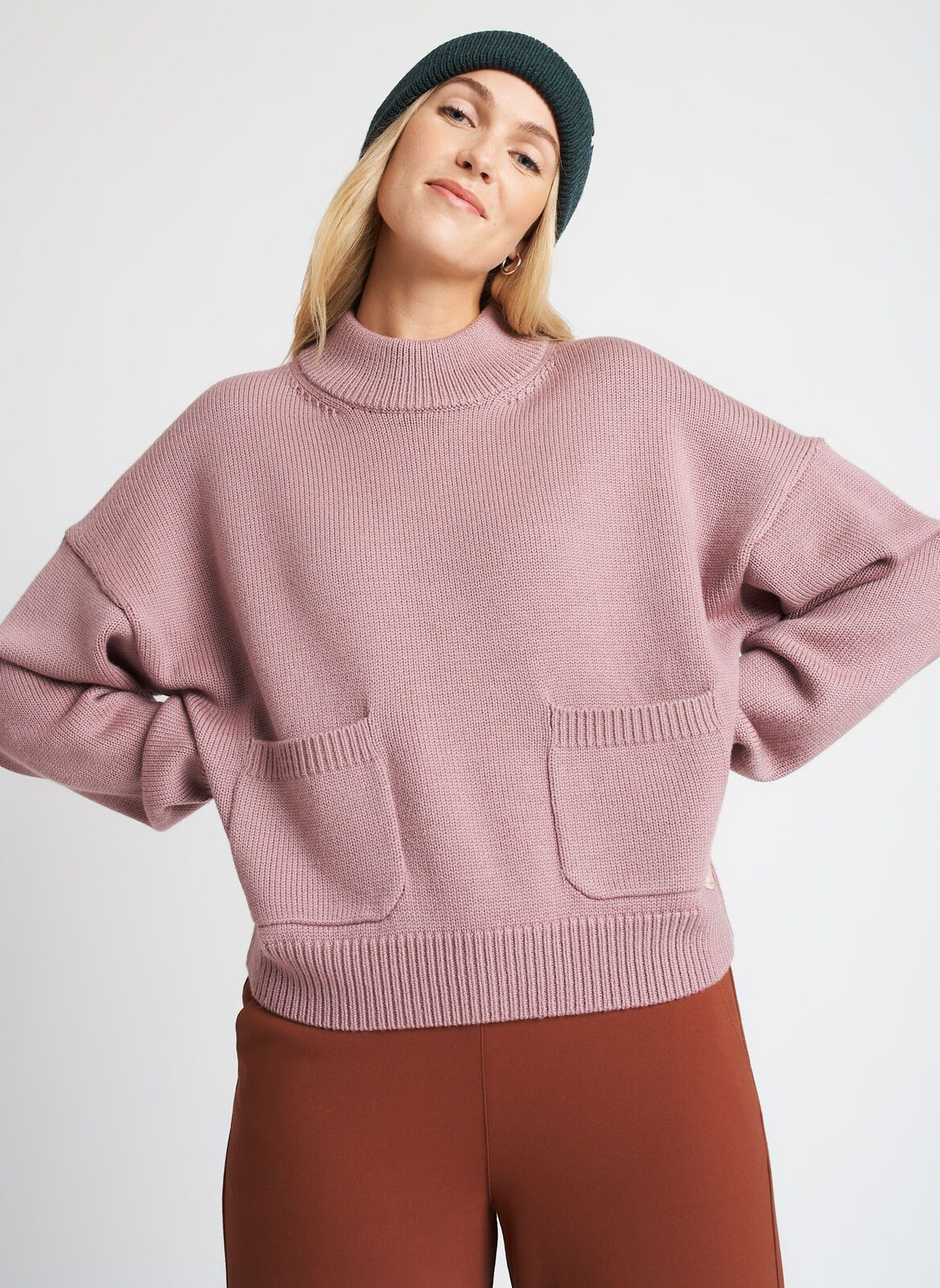 Merino Chunky Cropped Sweater sold by Kit and Ace product image thumbnail 13
