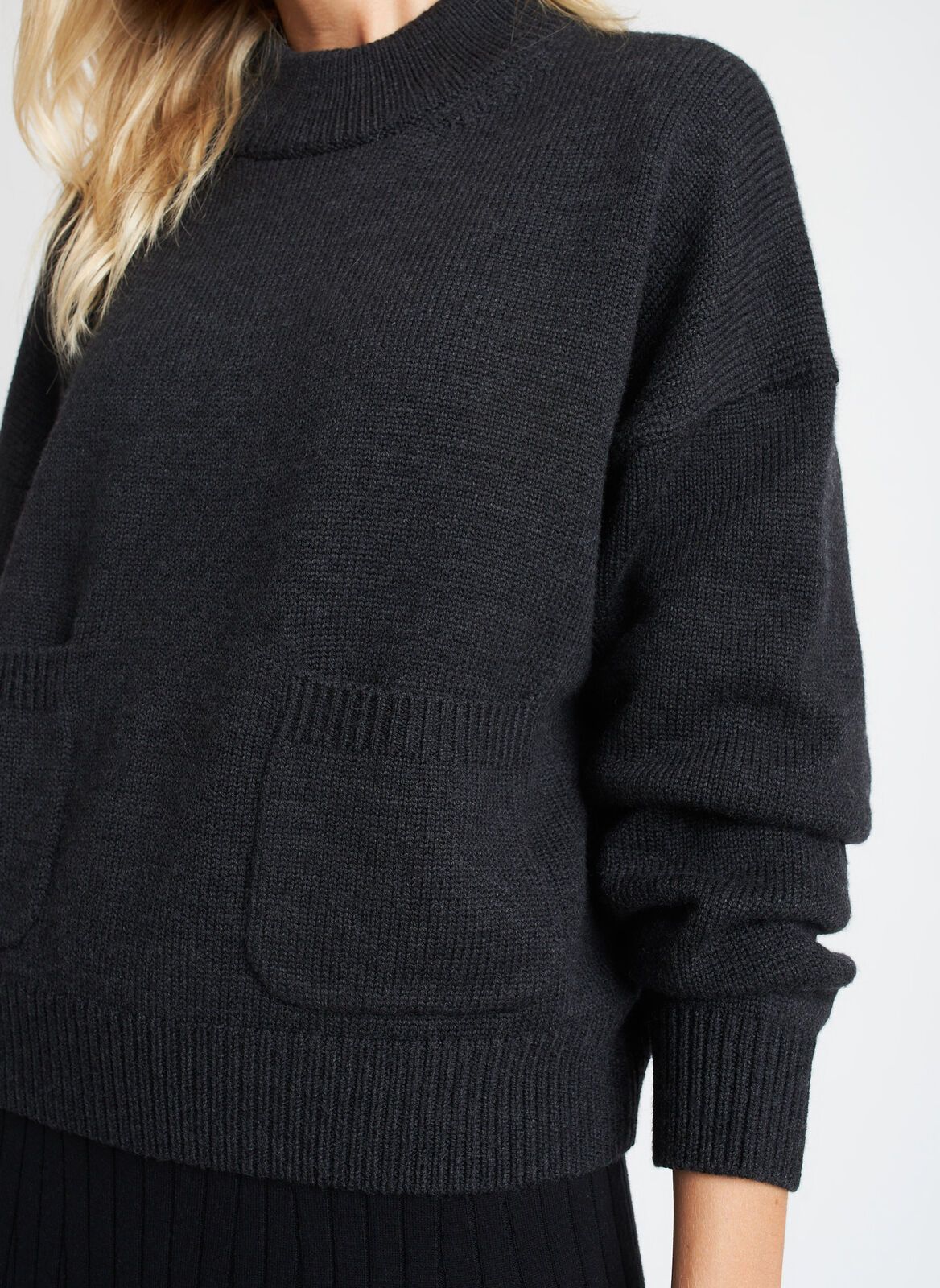 Merino Chunky Cropped Sweater sold by Kit and Ace product image thumbnail 4