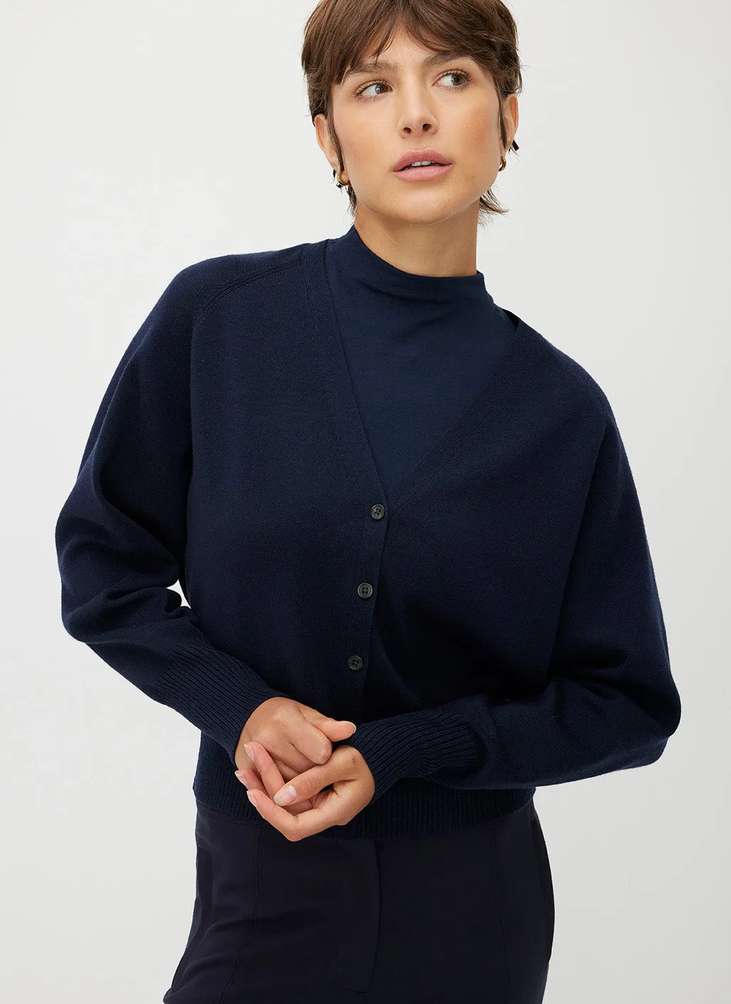 Transition Fine Gauge Merino Cardigan sold by Kit and Ace product image thumbnail 3