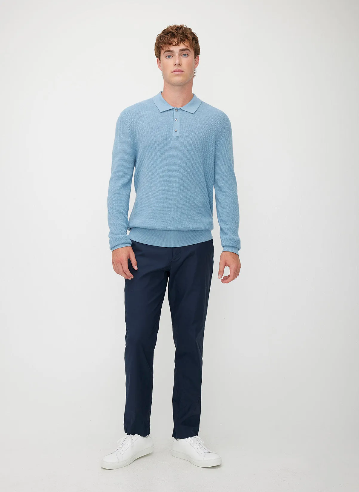Timeless Merino Polo Sweater sold by Kit and Ace