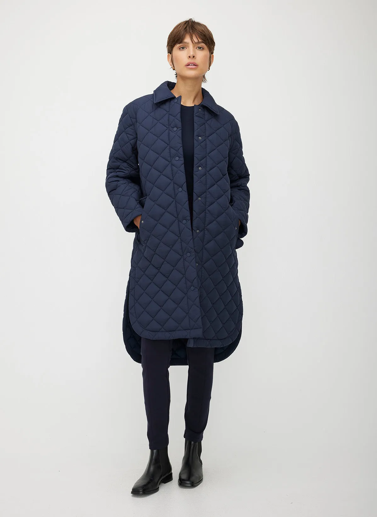 Oslo Recycled Quilted Coat sold by Kit and Ace