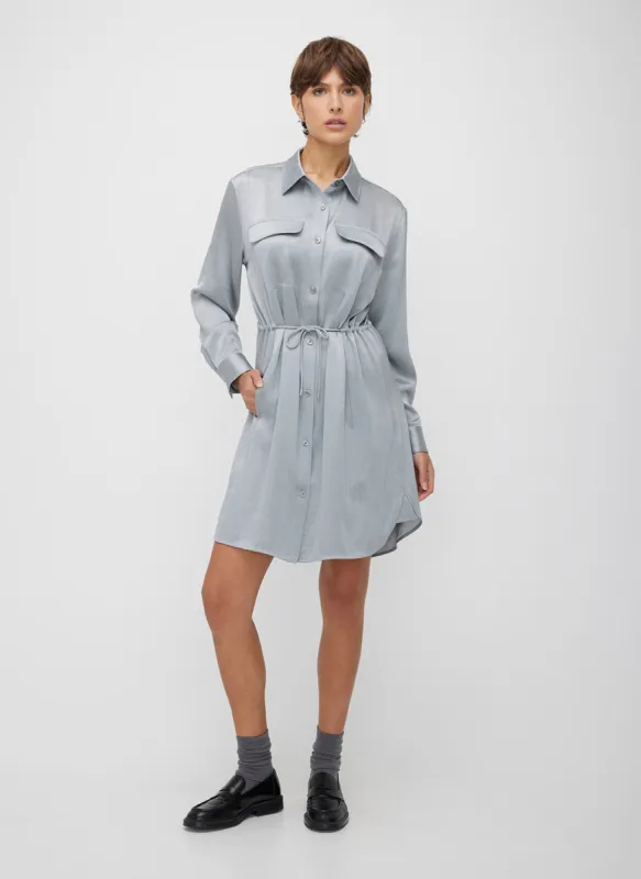 Utility Satin Shirt Dress sold by Kit and Ace