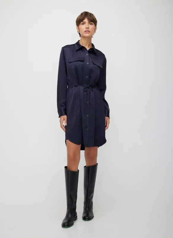 Utility Satin Shirt Dress sold by Kit and Ace