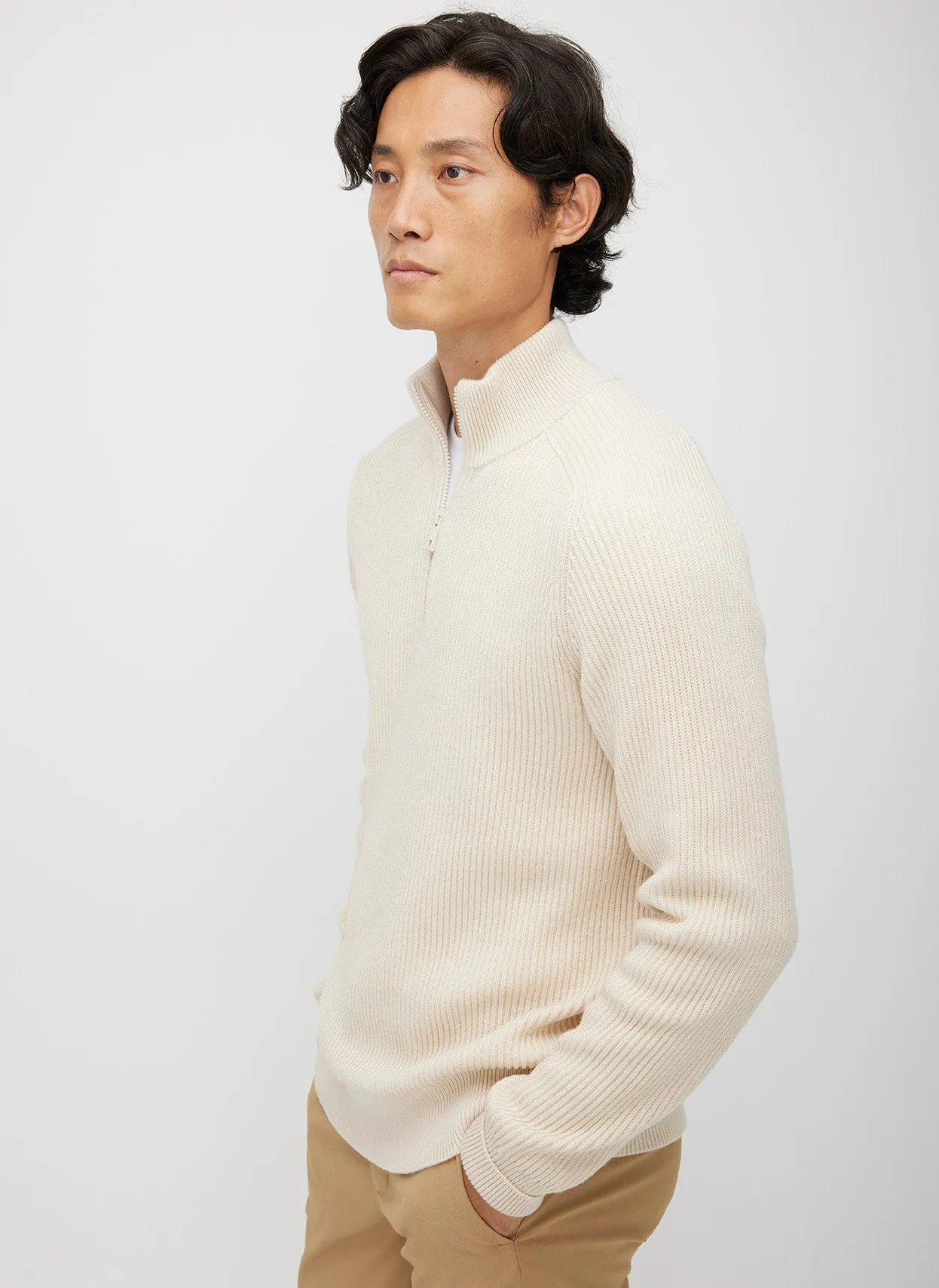 Merino Cotton Pullover Zip Sweater sold by Kit and Ace product image thumbnail 4