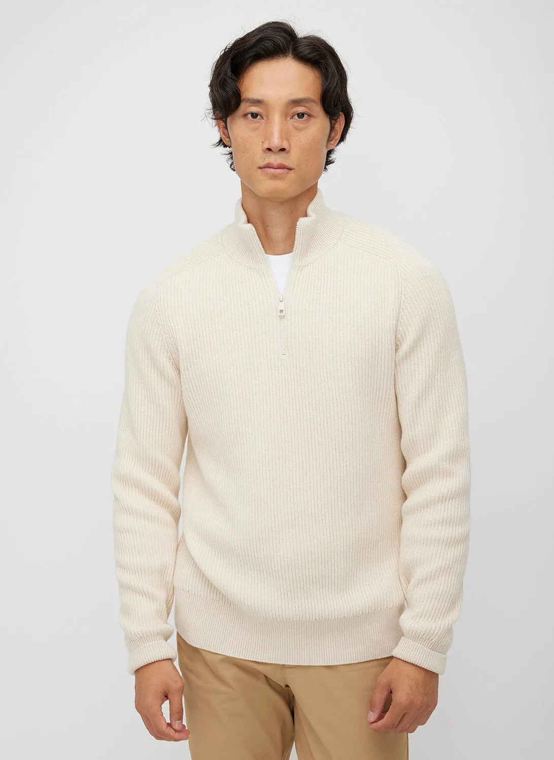 Merino Cotton Pullover Zip Sweater sold by Kit and Ace product image thumbnail 2