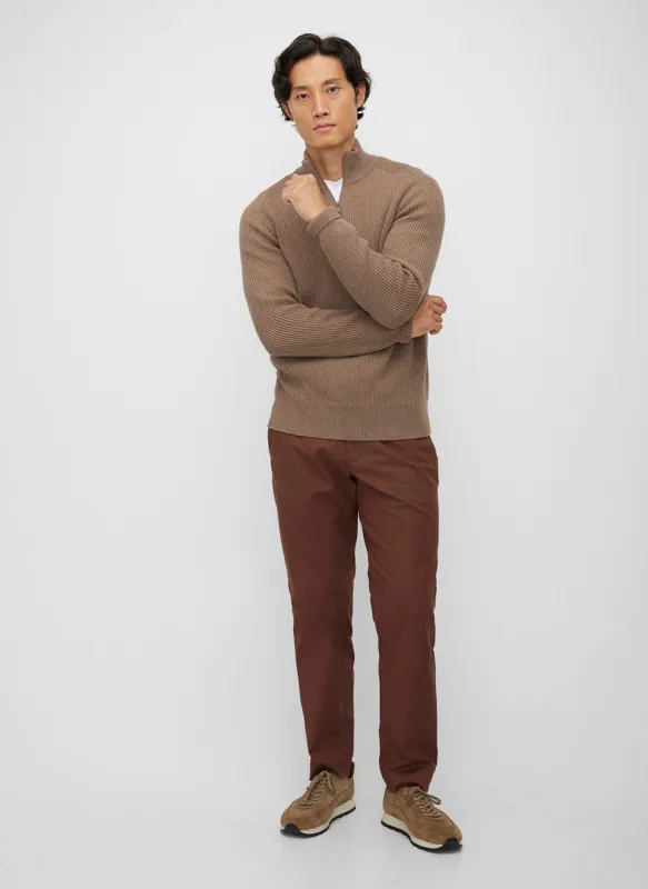 Merino Cotton Pullover Zip Sweater sold by Kit and Ace