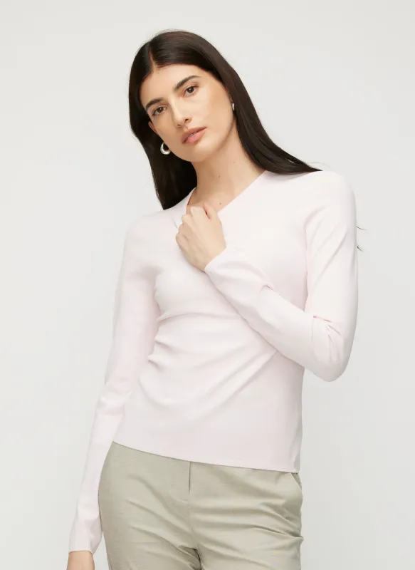 Farrah Slim Fit Long Sleeve Crewneck Sweater sold by Kit and Ace
