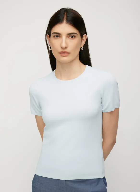 Farrah Slim Fit Short Sleeve Crewneck Sweater sold by Kit and Ace