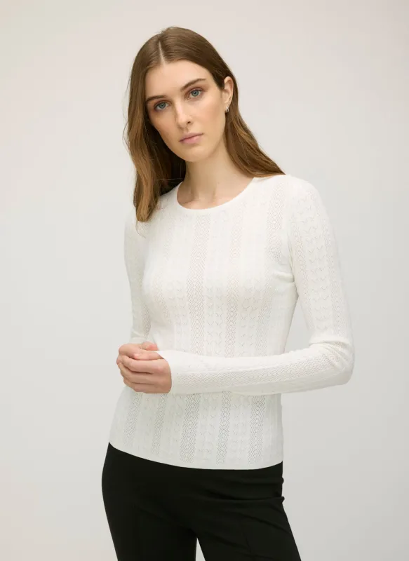 Farrah Slim Fit Long Sleeve Crewneck Sweater sold by Kit and Ace