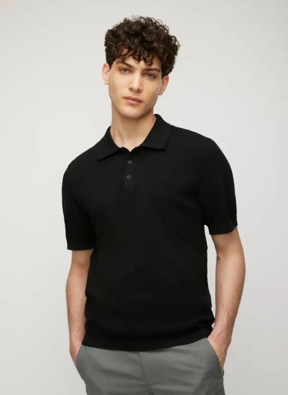 Bennet Pique Knit Polo Sweater sold by Kit and Ace