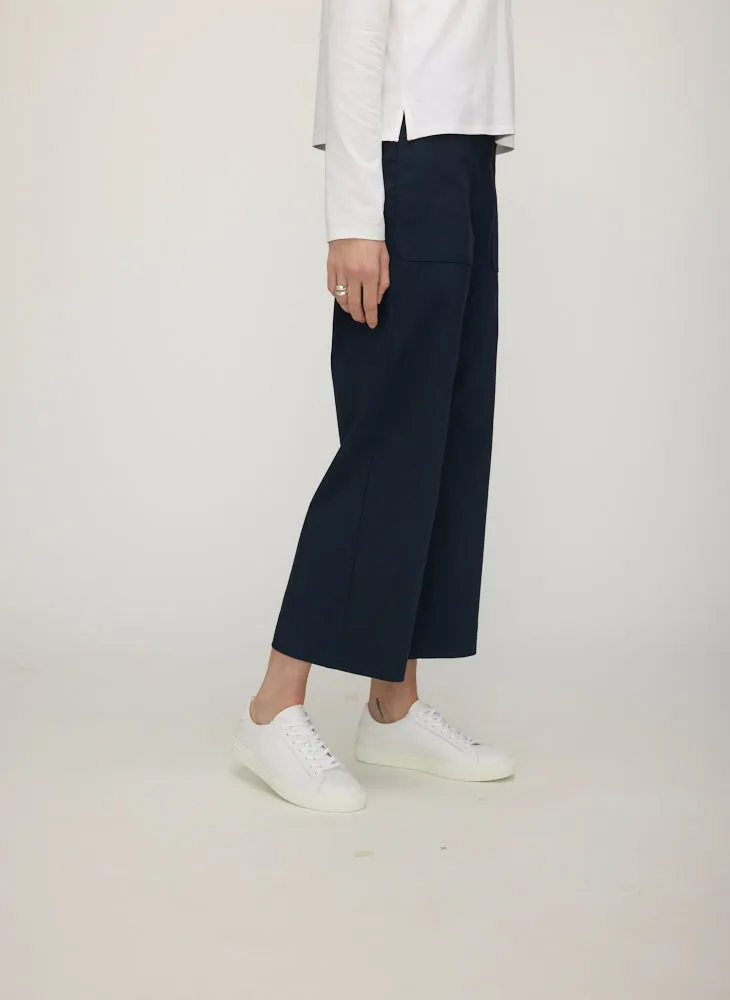 Colette Cropped Wide Leg Twill Pants sold by Kit and Ace product image thumbnail 4