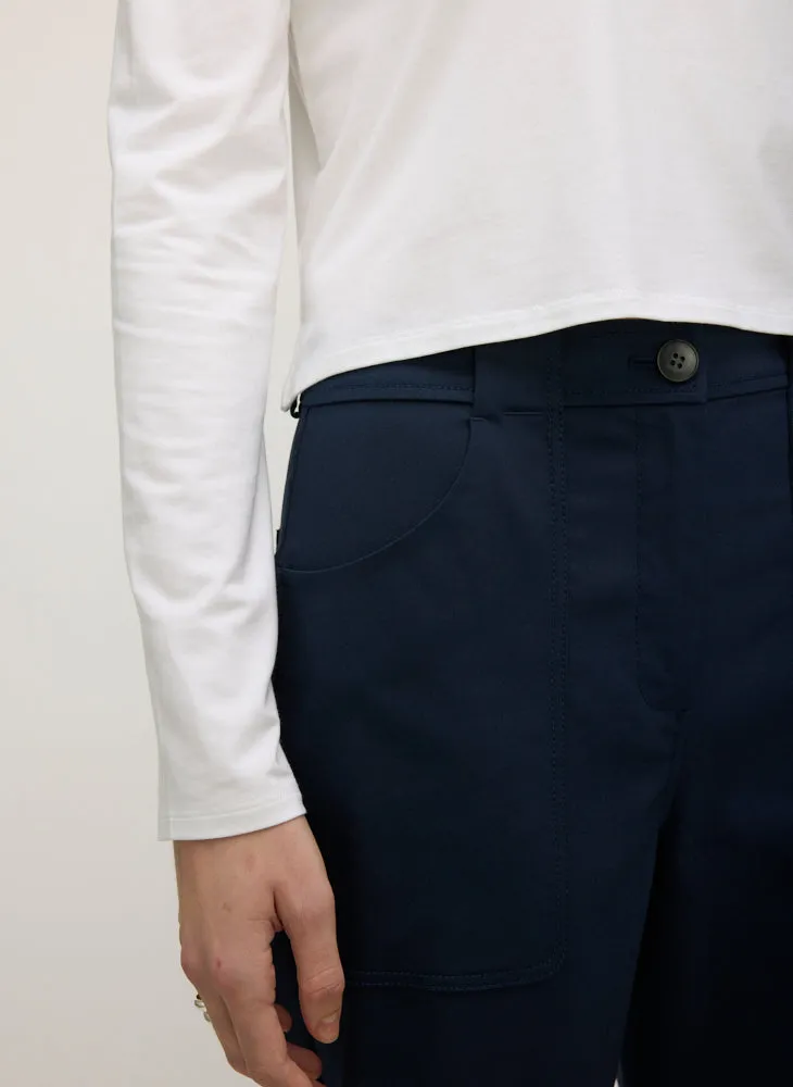 Colette Cropped Wide Leg Twill Pants sold by Kit and Ace product image thumbnail 5