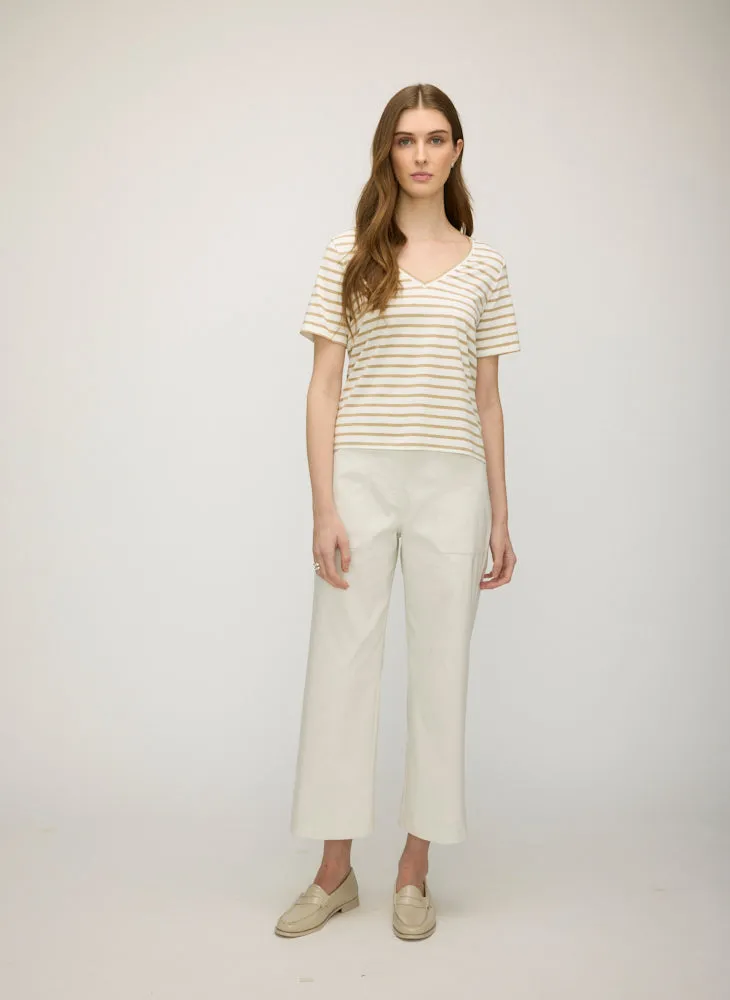 Colette Cropped Wide Leg Twill Pants sold by Kit and Ace