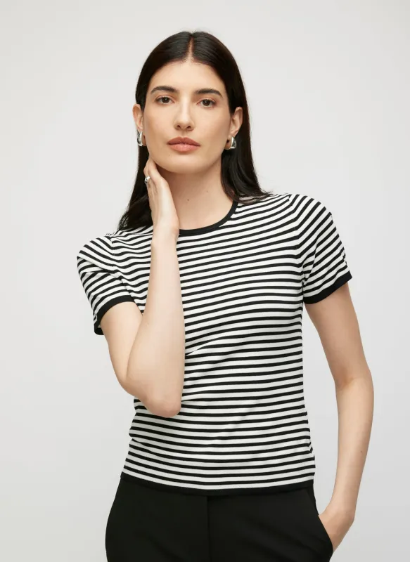 Farrah Slim Fit Short Sleeve Crewneck Sweater sold by Kit and Ace