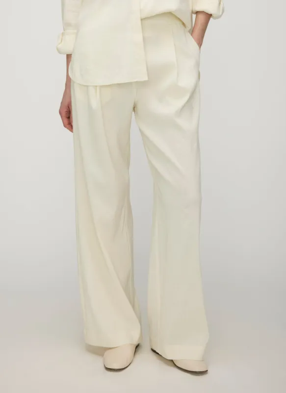 Lyon Pleat Front Wide Leg Pants sold by Kit and Ace