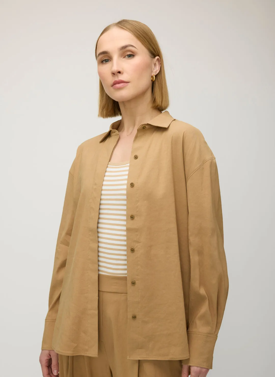 Marbella Linen Boyfriend Shirt sold by Kit and Ace product image thumbnail 4