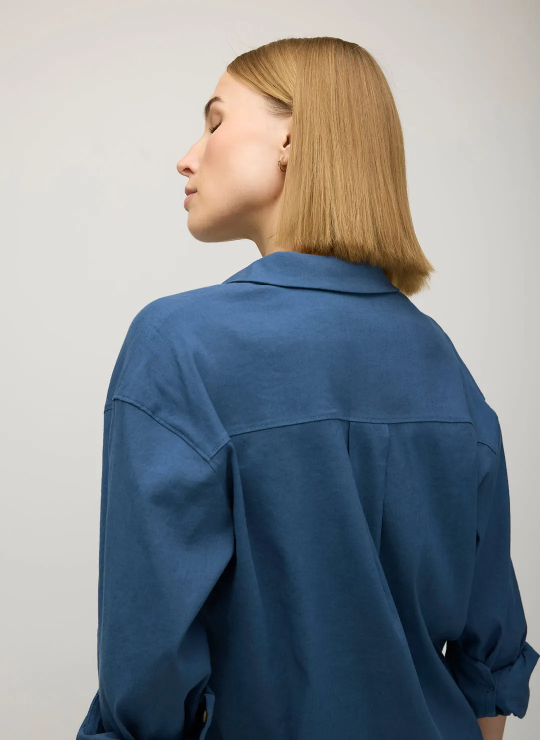 Marbella Linen Boyfriend Shirt sold by Kit and Ace product image thumbnail 5