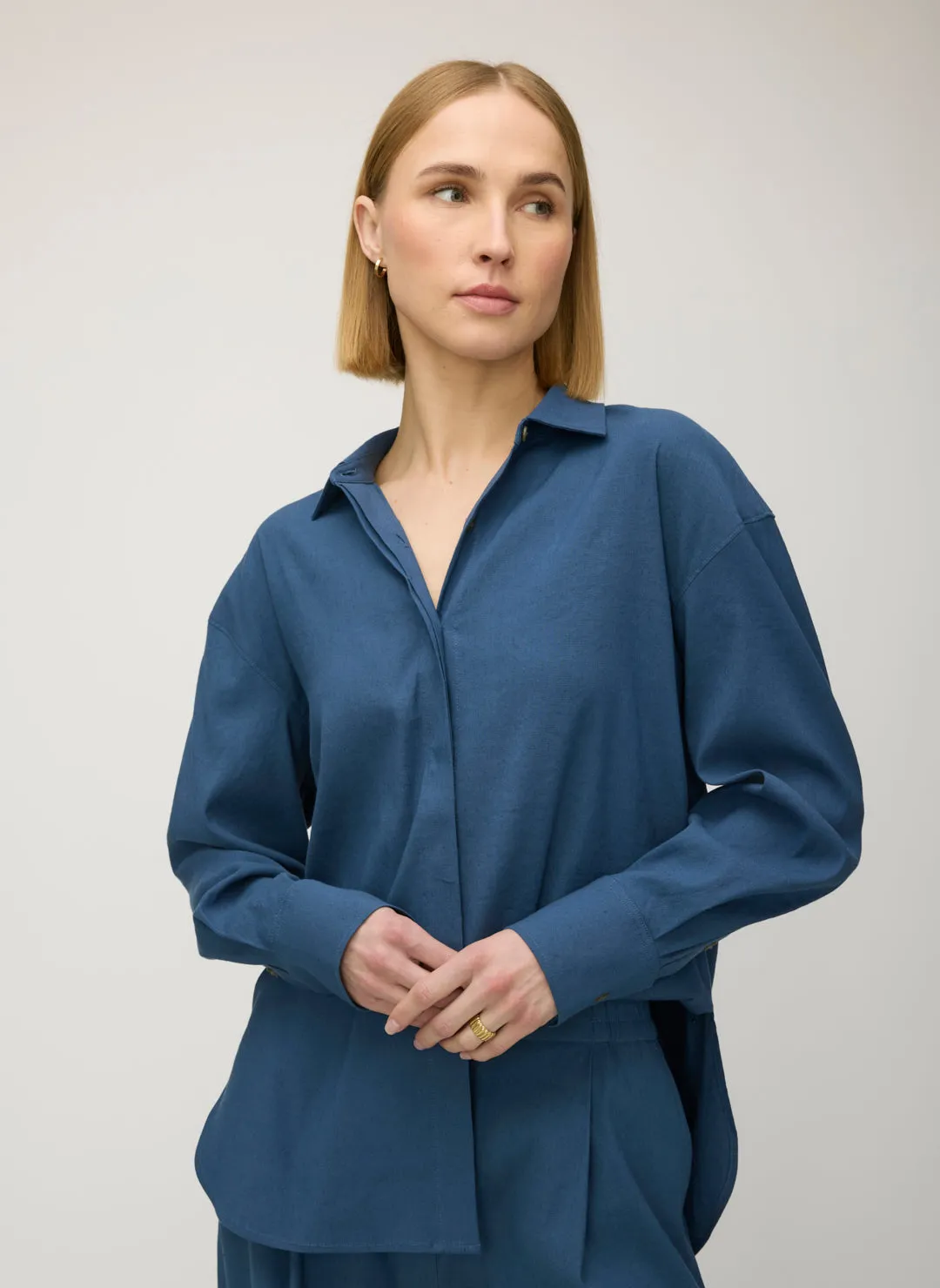 Marbella Linen Boyfriend Shirt sold by Kit and Ace product image thumbnail 4