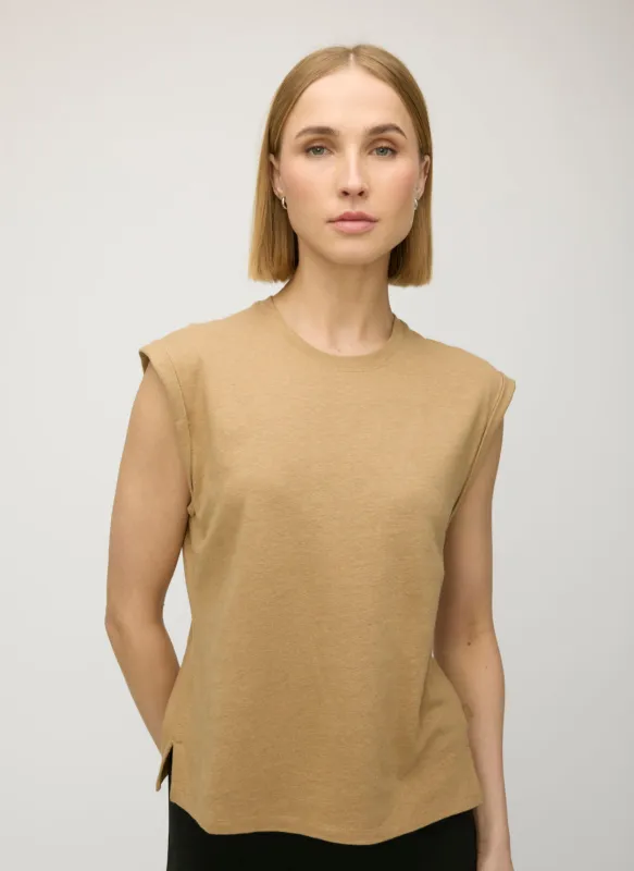 Luna Linen Muscle Tank sold by Kit and Ace