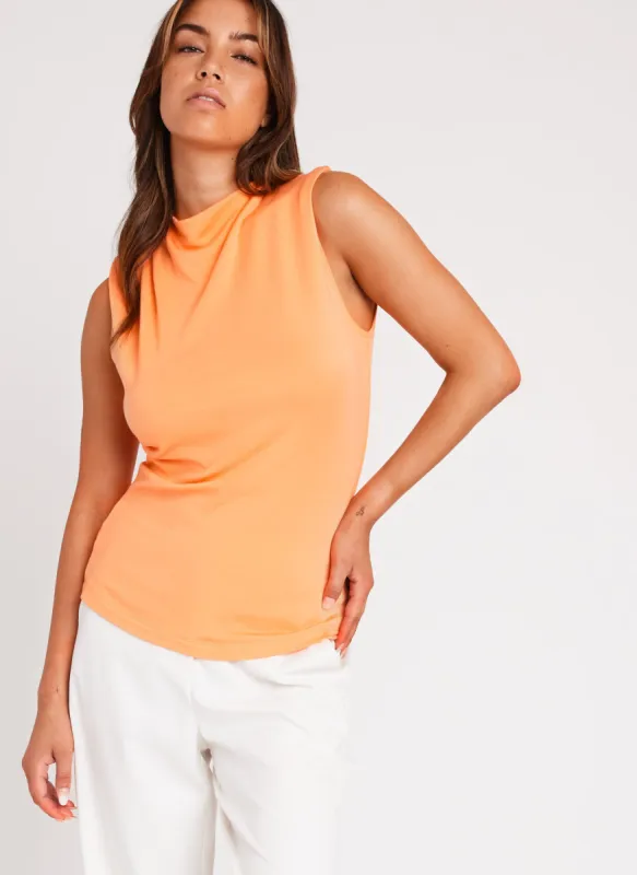 Belmont Brushed Sleeveless Top made by Kit and Ace