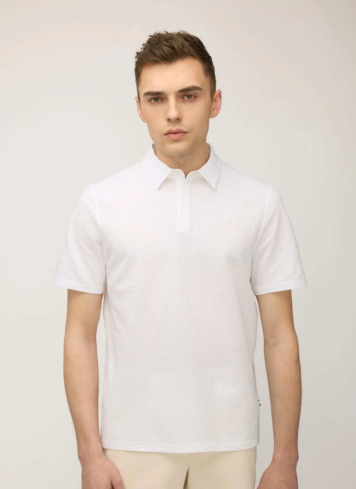 City Tech Textured Camp Shirt sold by Kit and Ace