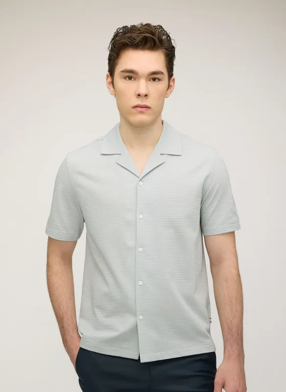 City Tech Textured Camp Shirt sold by Kit and Ace