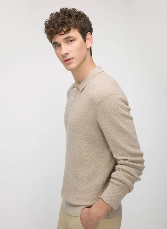 Timeless Merino Polo Sweater sold by Kit and Ace