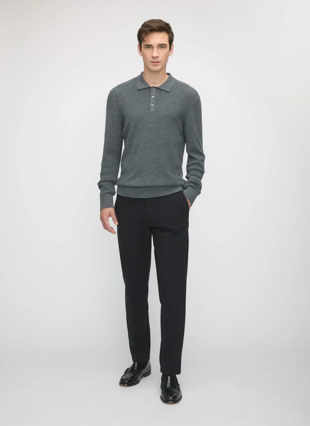 Timeless Merino Polo Sweater sold by Kit and Ace product image thumbnail 4