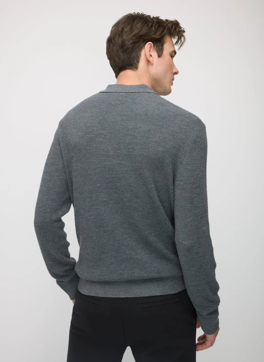 Timeless Merino Polo Sweater sold by Kit and Ace product image thumbnail 3