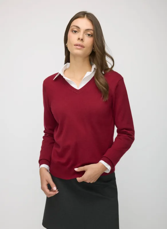 Transition Merino V Neck Sweater sold by Kit and Ace