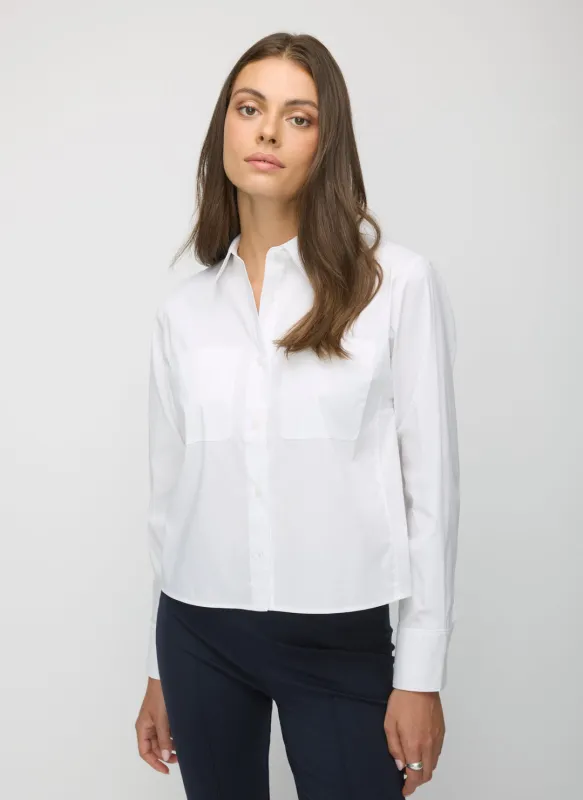 Piper Cropped Long Sleeve Shirt sold by Kit and Ace