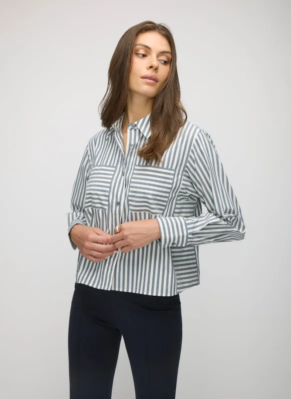 Piper Cropped Long Sleeve Shirt sold by Kit and Ace