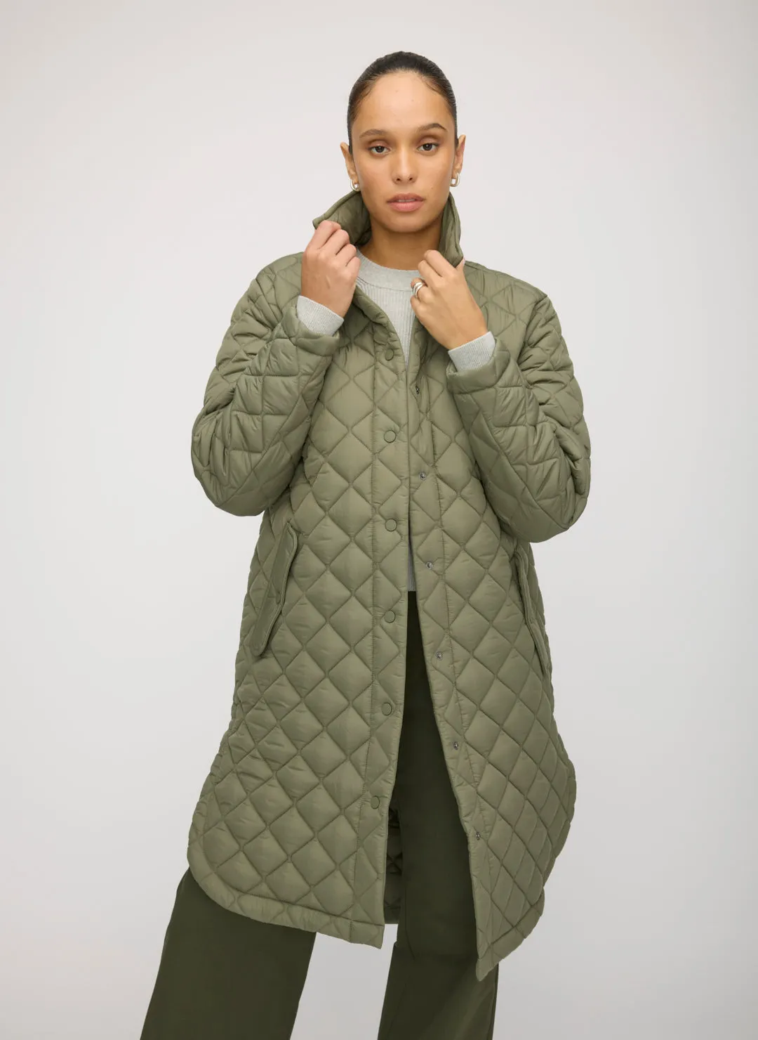 Oslo Recycled Quilted Coat sold by Kit and Ace