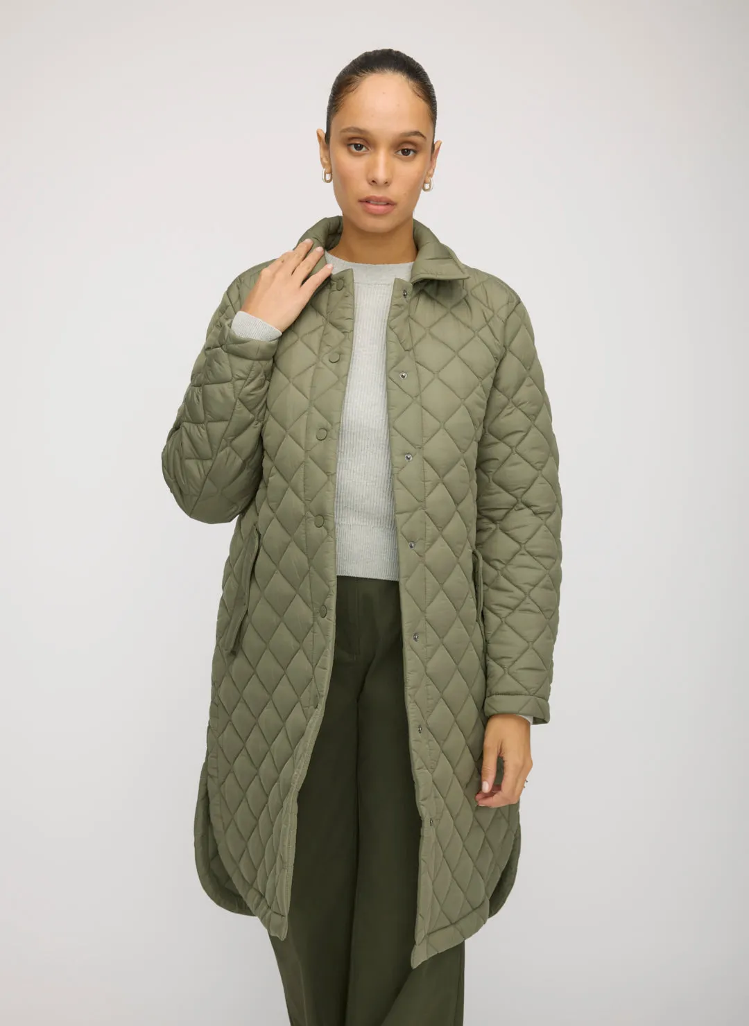 Oslo Recycled Quilted Coat sold by Kit and Ace product image thumbnail 5
