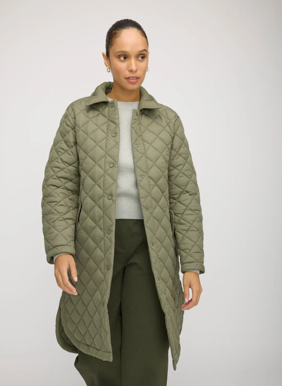 Oslo Recycled Quilted Coat sold by Kit and Ace product image thumbnail 3