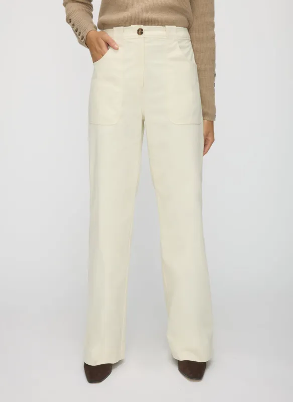 Colette Wide Leg Twill Pants sold by Kit and Ace