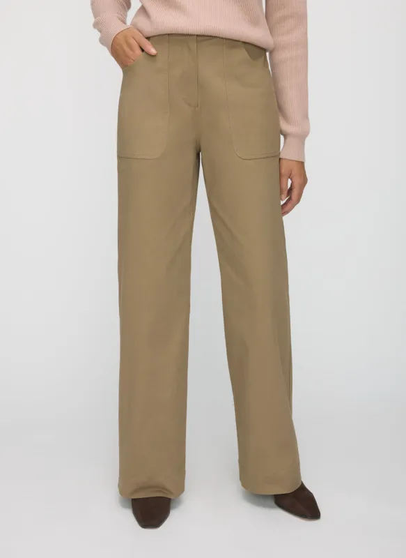 Colette Wide Leg Twill Pants sold by Kit and Ace
