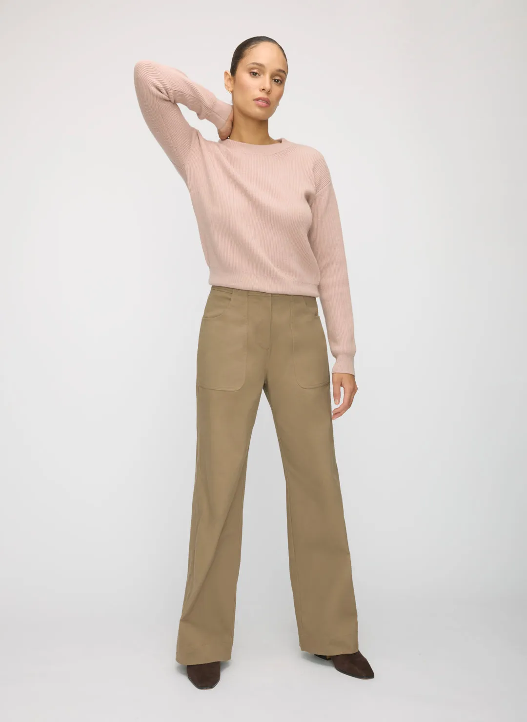 Colette Wide Leg Twill Pants sold by Kit and Ace product image thumbnail 3