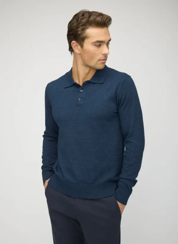 Cotton Cashmere Polo Sweater sold by Kit and Ace