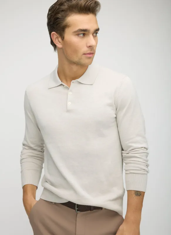 Cotton Cashmere Polo Sweater sold by Kit and Ace