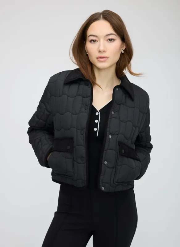 Ivy Recycled Quilted Cropped Jacket made by Kit and Ace