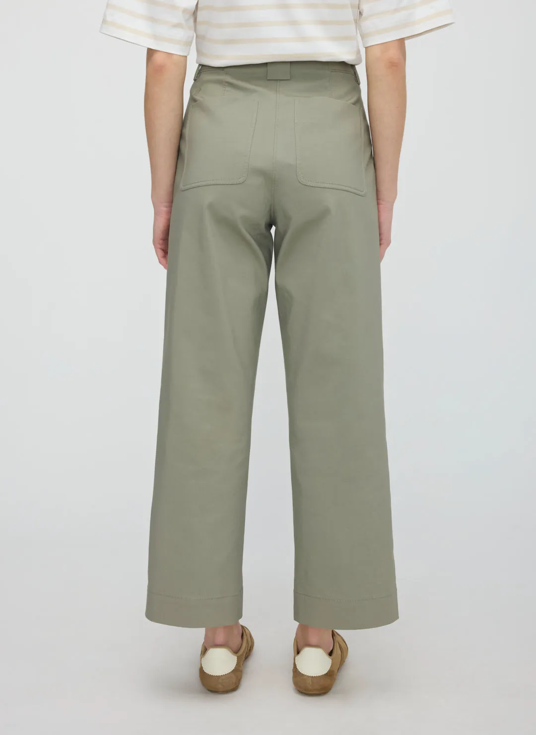 Colette Cropped Wide Leg Twill Pants sold by Kit and Ace product image thumbnail 4