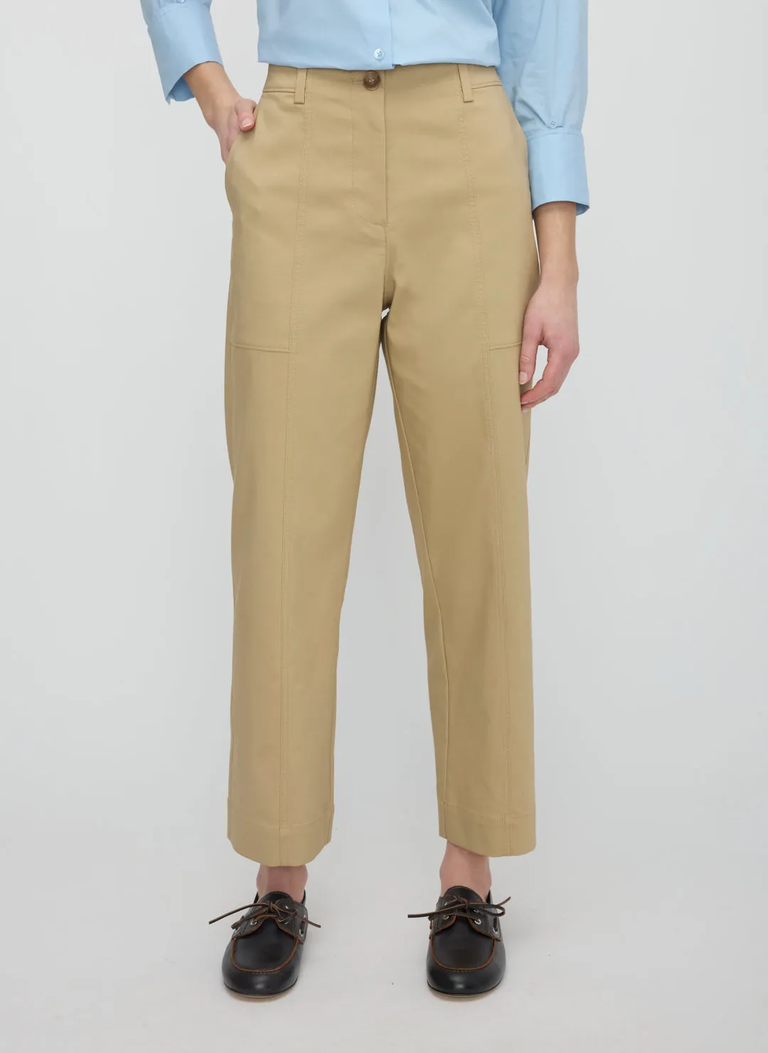 Colette Cropped Wide Leg Twill Pants sold by Kit and Ace