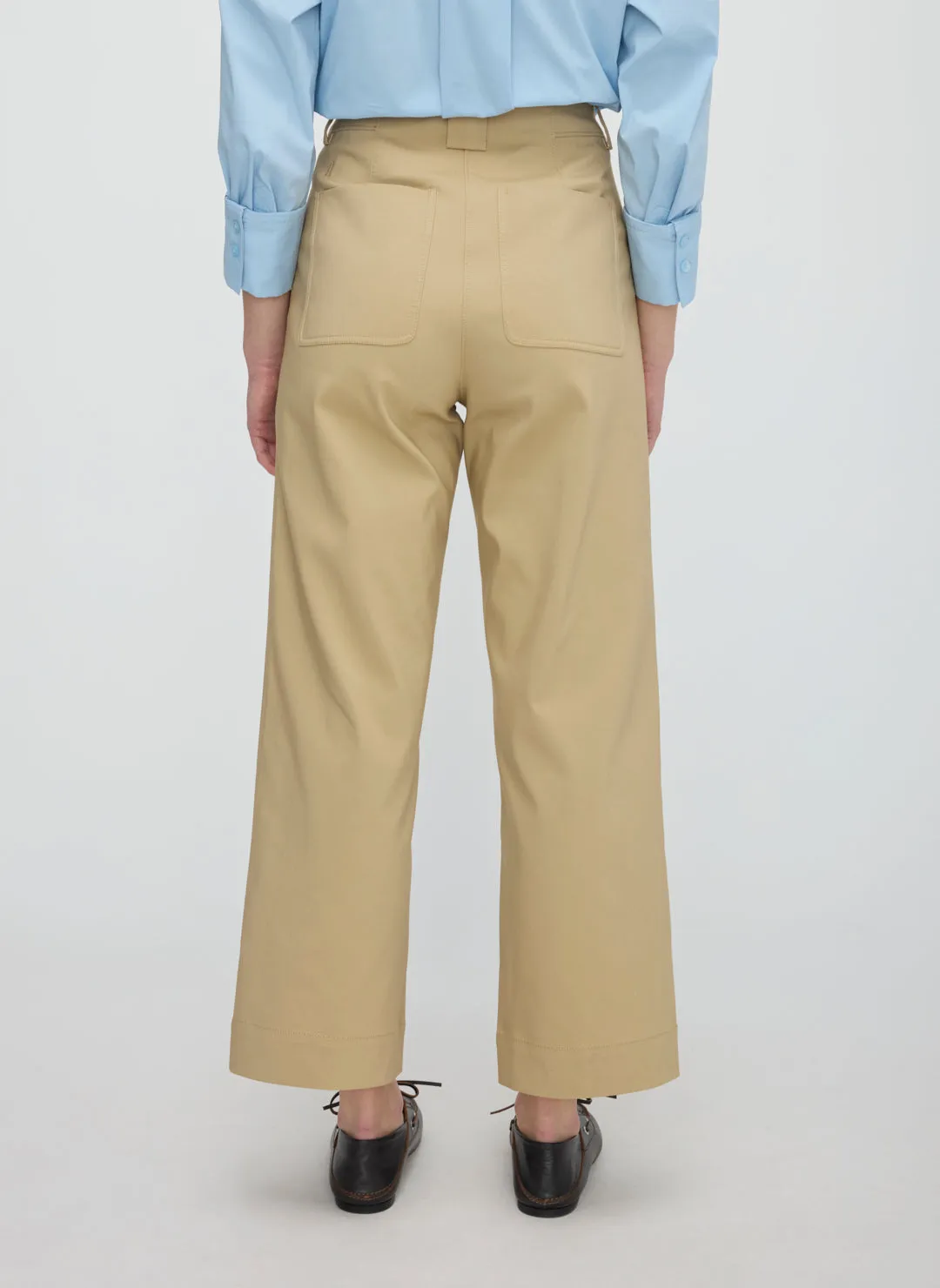 Colette Cropped Wide Leg Twill Pants sold by Kit and Ace product image thumbnail 4