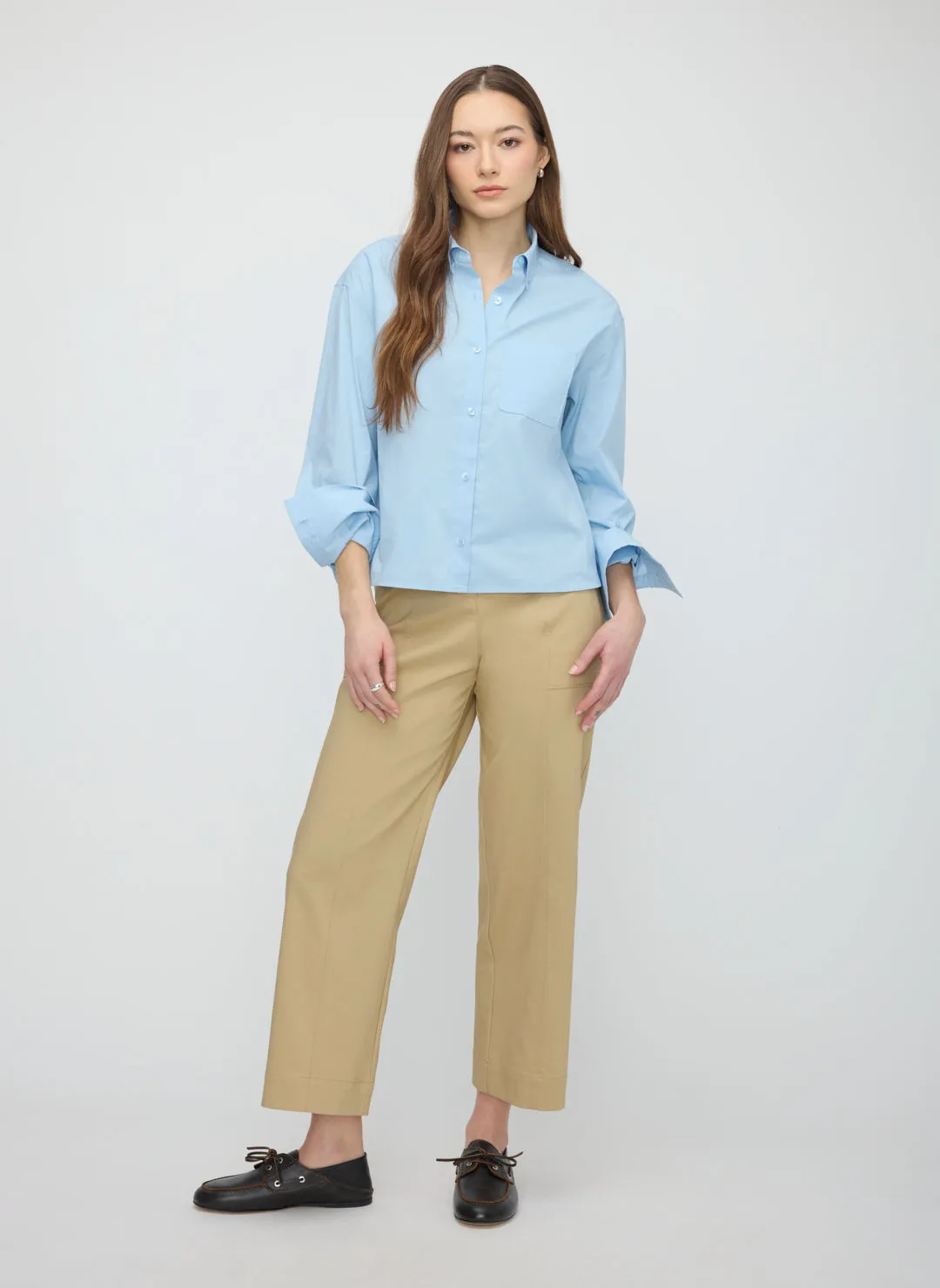 Colette Cropped Wide Leg Twill Pants sold by Kit and Ace product image thumbnail 3