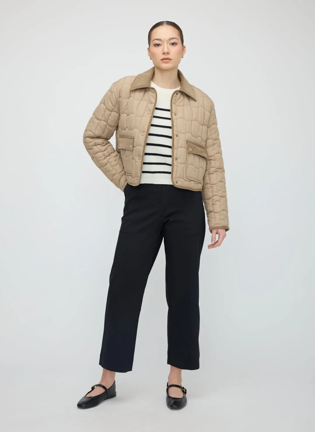 Colette Cropped Wide Leg Twill Pants sold by Kit and Ace product image thumbnail 3
