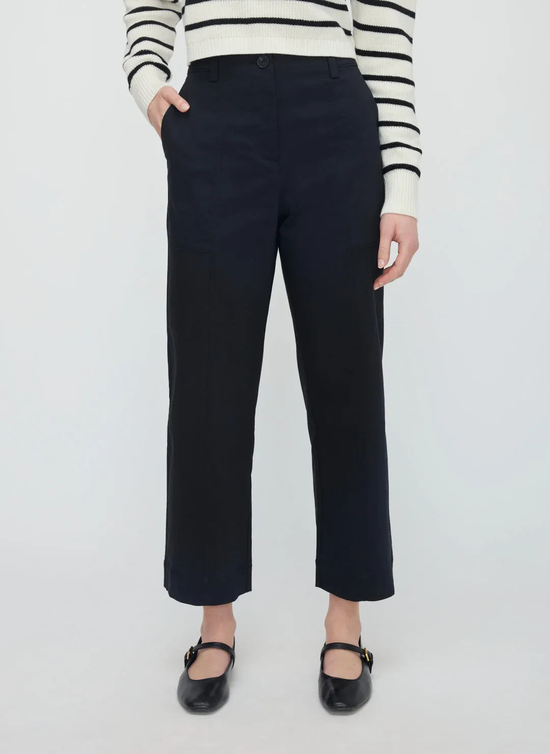 Colette Cropped Wide Leg Twill Pants sold by Kit and Ace