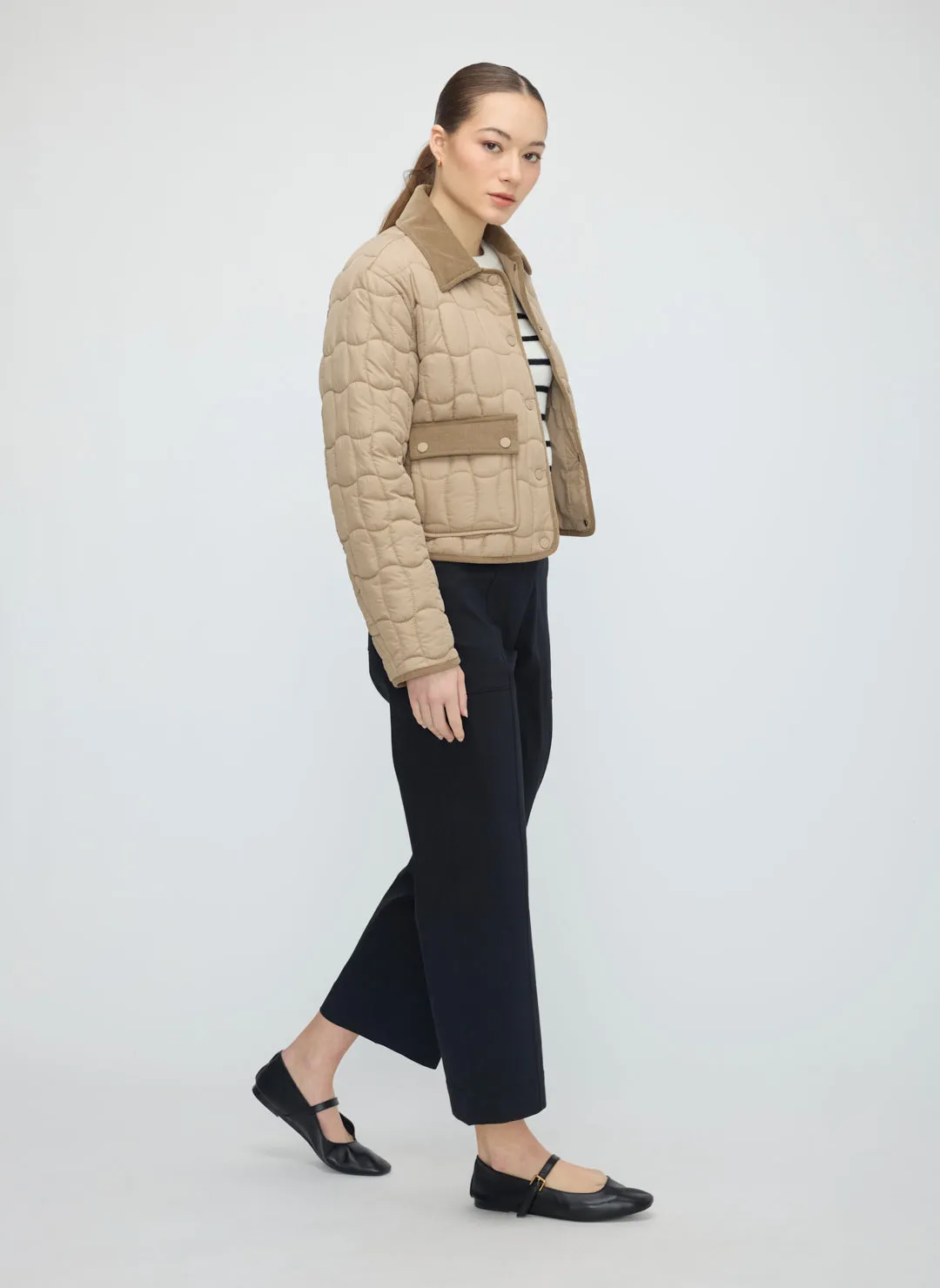 Colette Cropped Wide Leg Twill Pants sold by Kit and Ace product image thumbnail 5