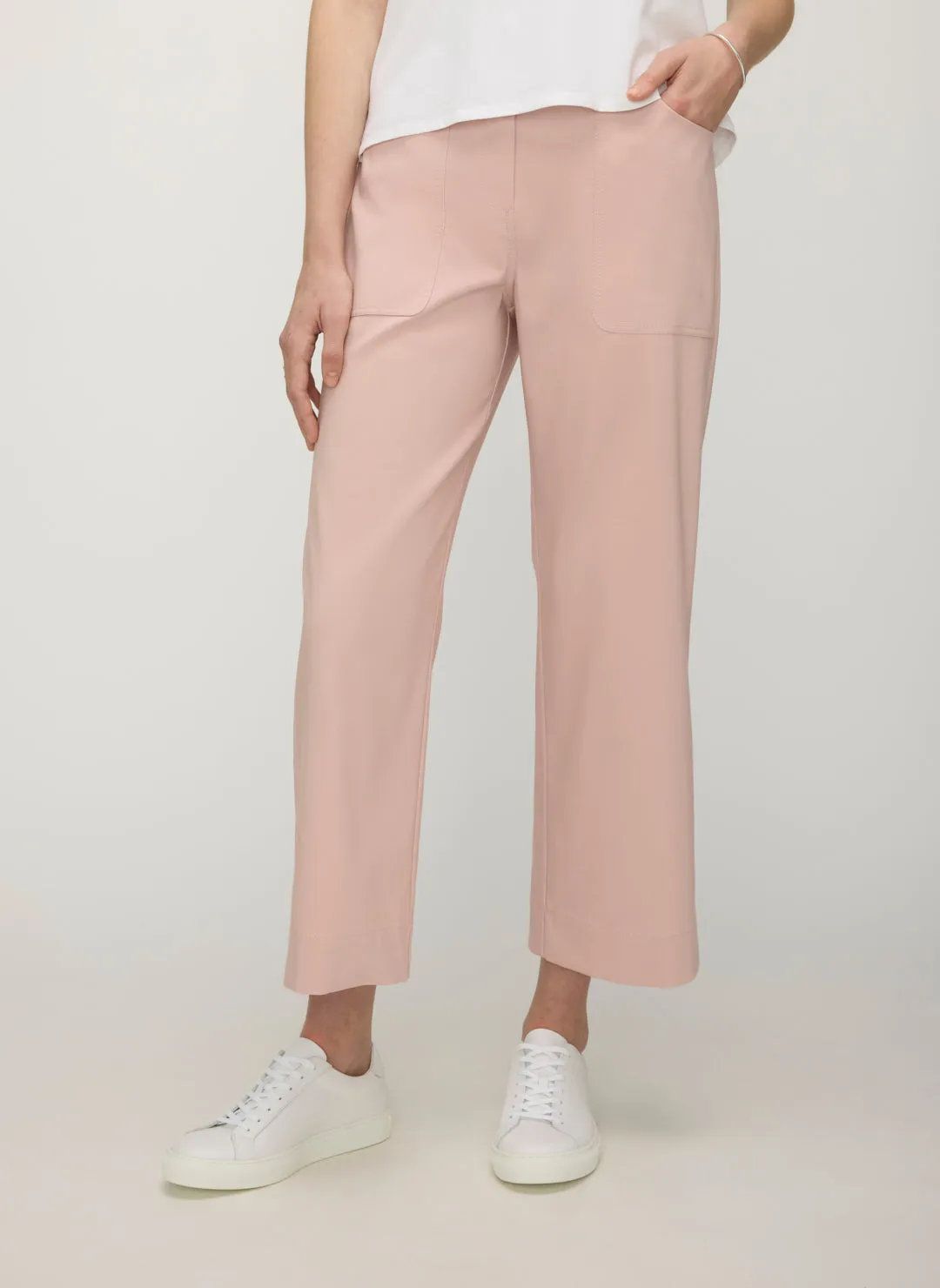 Colette Cropped Wide Leg Twill Pants sold by Kit and Ace product image thumbnail 2