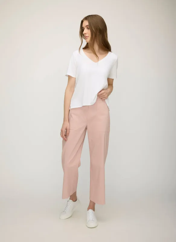 Colette Cropped Wide Leg Twill Pants made by Kit and Ace